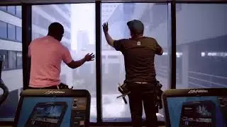 Custom Wall Mural & Decorative Film Installation | Hotel Gym Design | American Window Film