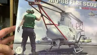 1/35 MQ-8B Fire Scout w/Missile & Blade fold kit. Takom/Snowman. Kit review