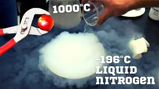 EXPERIMENT Glowing 1000 Degree METAL BALL vs Liquid nitrogen