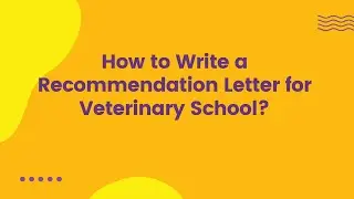 How to Write a Recommendation Letter for Veterinary School?