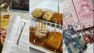summer vlog ☀️ studying for midterms, opening mails, & stationery haul ☁️