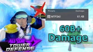 60B+ Damage Farm With Aokiji Without Light Yagami |Solo Gameplay | All Star Tower Defense