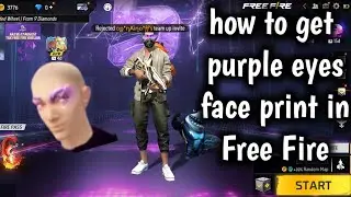 how to get purple eyes face print in Free Fire #wolf gamer