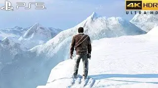 Uncharted 4 - Epic Snow Mountain Battle ❄️ | Escape To Sally&rsquo;s Boat | PS5 4K Gameplay #11 