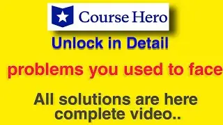 course hero unlock free complete video easy way