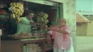 Old Man Cheats Grocery Shop Owner | Comedy Scene | Ananda Sagara Kannada Movie | Master Hirannayya