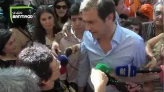 Passos Coelho recebido com entusiasmo em Pevidém