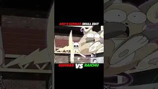 Ash's Gengar VS Raichu ll Gengar Skull Edits ll #shorts #pokemon