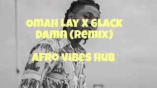 Omah Lay - Damn Remix (feat. 6lack) (Lyrics Video)