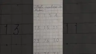 Nur. Write numbers in correct order