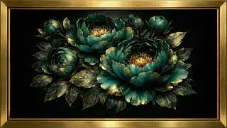 The Emerald Collection👑: Premium Gold Floral Art Screensaver 4K UHD✨