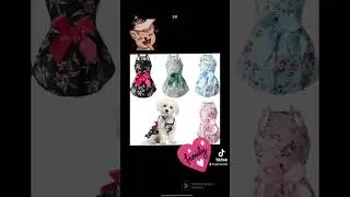 Dog Dress Cat Skirt, Dog bowknot Floral Dress. Dog Harness with Leash, Rennas Female Male Dog diaper