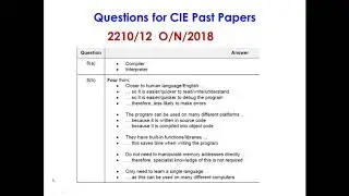 Grade-10 (O Level) Computer Science  Questions from CIE Past Papers Lesson 15