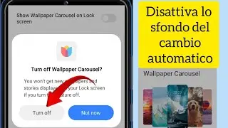come disattivare lo sfondo del cambio automatico della schermata di blocco