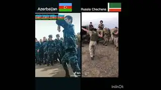 Chechen and Azerbaijan soliders Caucasian dance