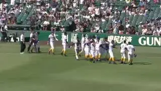≪選手権≫甲子園(2016)　準決勝　秀岳館　試合終了後の挨拶とグランドを後にする様子