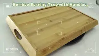 Bamboo Serving Tray with Handles,Dinner Food Tray for Bed Breakfast Eating and Serving#servingtray