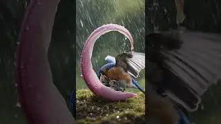 Mother bird's tender moment with her chicks | Sacred Mother Love #birds #wildlife #shorts