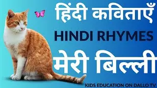 मेरी बिल्ली काली-पीली | बच्चों की मजेदार कविता | DALLO TV