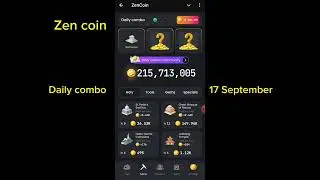 Zen coin daily combo | zen coin daily combo  17 September | today zen coin  #zencoincombo #zencoin