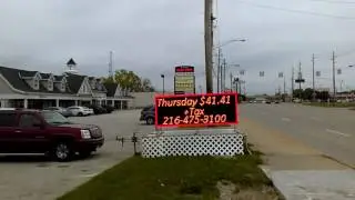 Our motel neighbor rents Led Sign $33/day 216-475-9800