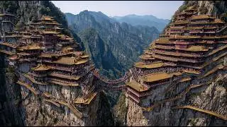 Hanging Temple on a 75m Cliff Will Blow Your Mind. Ultimate China Travel & Engineering Landmarks