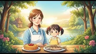 Cozy Lakeside: Grilled Fish & Tart | Ghibli ASMR No Talking | Relaxing Life
