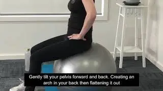 Pelvic tilts (on Fitball)