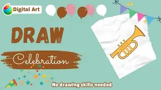 HOW to draw  #doodles Zero Skills( #trumpet )     #MediBang Paint Pro