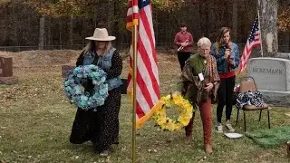 Honoring unknown Civil War soldiers buried in an unmarked grave near Wright City, Missouri