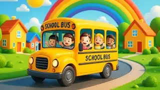 🌈 Wheels on the Bus with Balloons 🎈 | Learn Colors Song for Kids | Nursery Rhymes Baby Songs