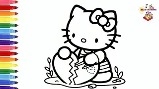 Как нарисовать Hello Kitty с разбитым сердцем 💔 Рисунок Hello Kitty для детей @dibujos-felices