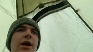 Camping and Review of the cheapest hot tent and stove on amazon