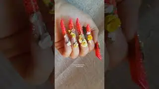 Acrylic nails 3d roses #nails #acrylicnails #unghii  #nailartdesigns #nailsideas #nailsinspiration