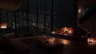 🏙️🌧️ Rainy City Night Ambience &ndash; Warm Room and Fireplace Sounds for Peaceful Sleep