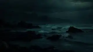 Raging Ocean Storm at Night | Rolling Thunder ASMR Before the Tempest