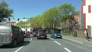 Driving On College Street, Deansway, Bridge Street & New Road, Worcester, Worcestershire, England