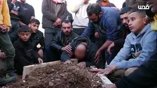انطلاق جنازة الشهيد عمرو وهدان الذي ارتقى برصاص قوات الاحتلال في قرية تياسير قرب طوباس.