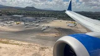Smooth United Airlines Boeing 737-MAX9 Arrival & Landing into Tucson, Arizona from Denver ~ KTUS
