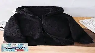 Teen Boys' Black Basic Casual Plush Hooded Jacket Chic Outfits For Autumn Winter