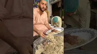 Most Addictive Street Food in Peshawar! Golden Mountain Meat Pulao#streetfood #shorts #pakistanifood