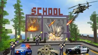 Police Rush to Stop a Terrorist Attack at a School in School Party Craft 🚨