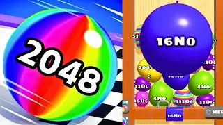 Ball Run 2048 Infinity vs Blob Merge 3D | 16NO High Score | Max Level Gameplay