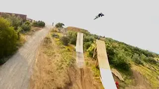 Jumping 100-120ft sketchy home made ramps at #jackrabbitranch with @kohlfromsd (part.2)