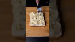 Viral banana milk toast #shorts #asmr #breakfast