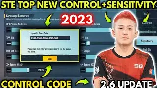 (2023) STE TOP New 2.6 Sensitivity Settings/ Ste Top New Control Code | PUBGM/BGMI