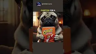 Мопс показывает, как есть Cheetos! 😂 #смешно #мемы #aiart #шорты