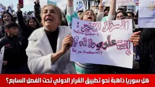 هل سوريا ذاهبة نحو تطبيق القرار الدولي تحت الفصل السابع؟
