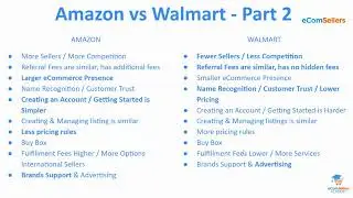 Amazon vs Walmart Part 2 - Where to Sell in 2023? - eCom Daily Planning Session