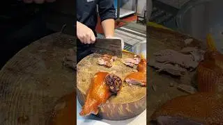 Large 😱 Roasted Goose 🪿 Cutting Show #knifeskills #shorts